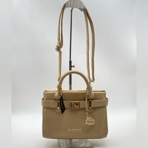 NWT Bebe Tan Handbag & Crossbody With Gold Hardware & Hang Tag
